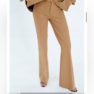 Zara classic flare brown pants